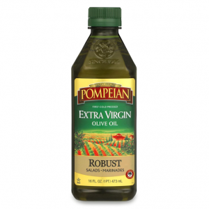 Pompeian Robust Extra Virgin Olive Oil, Contains Polyphenols, First Cold Pressed, 16 Oz @ Amazon