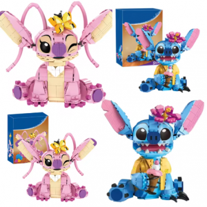 New Stitch Angel CP Building Blocks 2025 - Large Piece Cartoon Toys with Moving Ears Kids Assembly
