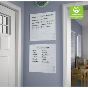 ECR4KIDS MessageStor Magnetic Dry-Erase Glass Board with Magnets, 17.5in x 17.5in, 2-Pack @ Amazon