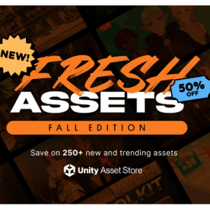 Unity Asset Store - 秋季特卖：250 多种全新热门软件，5折特价