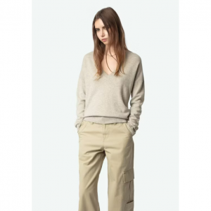 Zadig&Voltaire Vivi V领羊绒毛衣仅需$174免邮，3色选，100%纯羊绒