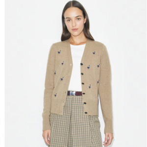 Tory Burch Birdie-embroidered Cashmere Cardigan