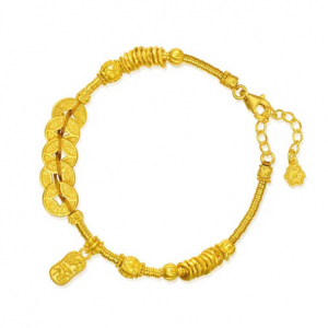 Chow Sang Sang 文化祝福 999.9黃金五帝銅錢手鍊