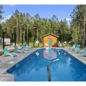 Beautiful cabins with a pool in a peaceful setting for $185/night @Vrbo