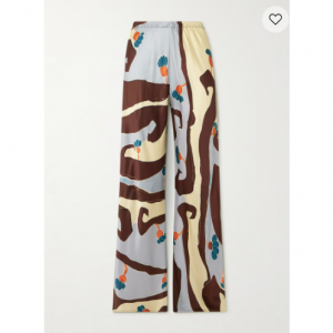 FAITHFULL Karys printed satin wide-leg pants