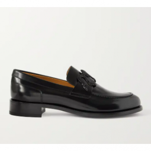 RENÉ CAOVILLA Morgana crystal-embellished leather loafers