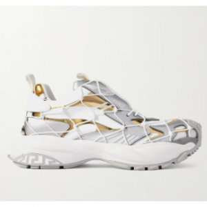 VERSACE Mercury M_VS_03 Rope, Leather and Mesh Sneakers