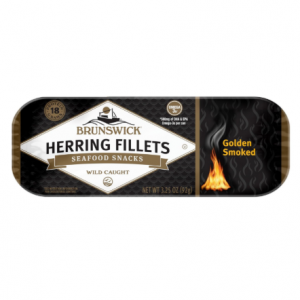 Brunswick Golden Smoked Herring Fillets, 3.25 oz Can @ Amazon
