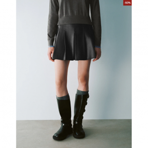 Urban Revivo 皮革风A字裙仅需$19.90