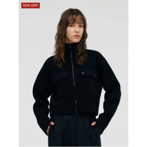 Wool Zip-Up Women Jacket