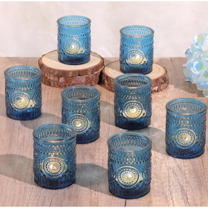 Lanttu Blue Votive Candle Holder Set of 12 @ Amazon
