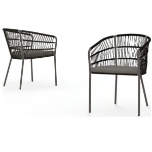 MamaGreen Bono 快速发货铝制靠垫露台餐厅扶手椅