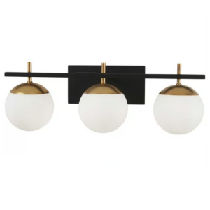 Alluria 4灯风化黑秋金玻璃梳妆台灯