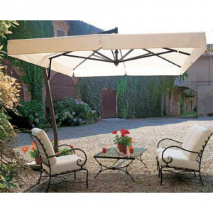 FIM P系列铝制9.5英尺方形悬臂户外遮阳伞