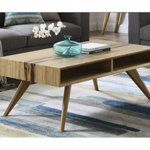 Azara 长方形木质焦糖色异域虎纹咖啡桌