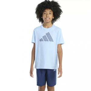 adidas 大童短袖T恤+短裤套装