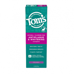 Tom's of Maine 抗菌斑美白牙膏（无氟茴香味） -- 4.5 oz