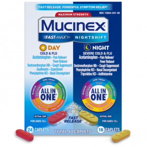 Mucinex Fast-Max 速效日夜感冒药 40粒 @ Amazon