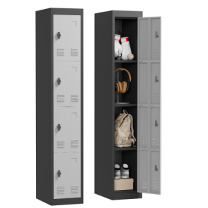 GarveeLife 4 Doors Tall Single Metal Locker, Metal Lockers for Employees with Keys @ Amazon