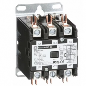 Definite Purpose Magnetic Contactor, 3 Poles, 40 A Full Load Amps-Inductive, 120V AC, 50/60 Hz