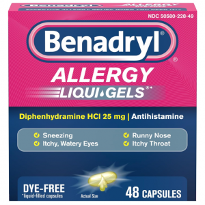Benadryl 抗过敏软胶囊 48粒 @ Amazon