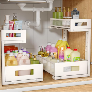 Biboraya 2-Pack Under Sink Storage Organizer @ Amazon