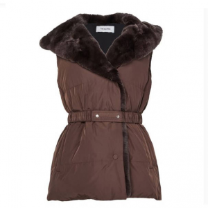 YVES SALOMON Hooded gilet