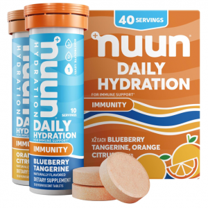 Nuun Immunity Electrolyte Tablets, Blueberry Tangerine & Orange Citrus, 4 Pack @ Amazon