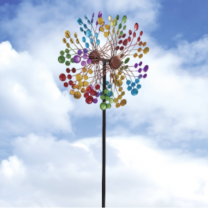 多色花园风车