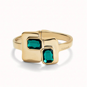 UNOde50 Bangle bracelet with green crystals