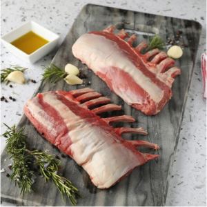 D'Artagnan Rack of Lamb, Frenched & Denuded (Grass-fed) fresh: 2 Racks (1 lb avg each)