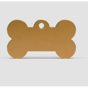 Pet Tag - Bone - Gold @ Pet Tags UK 