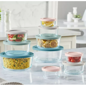 Pyrex Simply Store 20-Piece Round Glass Storage Set
