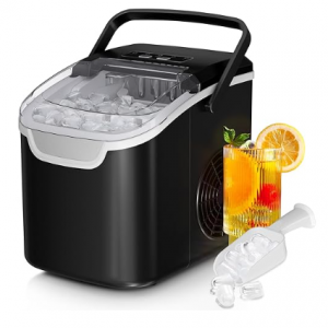 Antarctic Star Countertop Ice Maker Machine, 8 Ice Cubes in 6 mins, 26lb/Day Ice with 2 Sizes