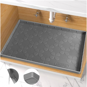 CoolFair 厨房水槽下方柜子防水硅胶垫 34" x 22" @ Amazon