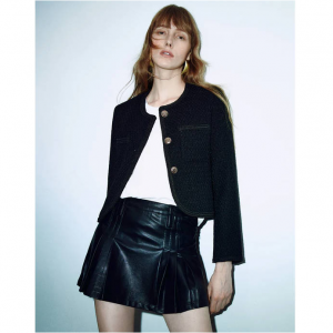 Urban Revivo 粗花呢贴袋夹克