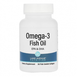 Lake Avenue Nutrition, Omega-3 鱼油，30 粒鱼明胶软胶囊（每粒软胶囊 1,250 毫克）