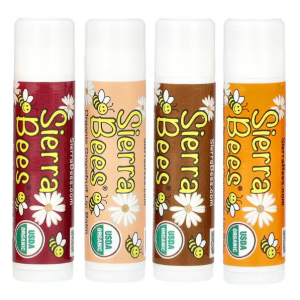 Sierra Bees, 有机润唇膏套装，4 支，每支 0.15 盎司（4.25 克）
