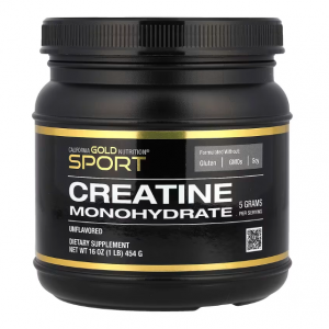 California Gold Nutrition, 运动系列，一水肌酸，原味，1 磅（454 克）
