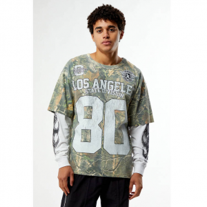 Pacsun Camo LA Division 80 多层长袖 T 恤