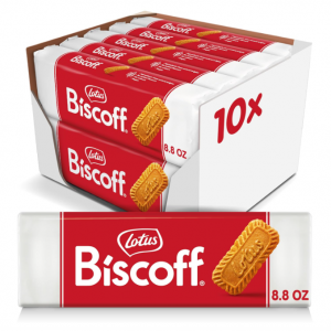 Lotus Biscoff, Caramelized Biscuit Cookies, non GMO + Vegan - 8.8 Oz (Pack of 10) @ Amazon