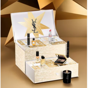 Selfridges上新！YVES SAINT LAURENT YSL圣罗兰2025圣诞倒数日历礼盒 含3支唇膏正装1个眼影盘正装