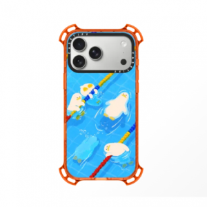 iPhone 17 Pro Max强韧防摔系列手机壳,支持MagSafe,SSEBONG 出品,泳池时间图案