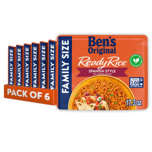 BEN'S ORIGINAL READY RICE Spanish Style Flavored Rice, 17.3 OZ Pouch (Pack of 6) @ Amazon