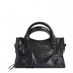 Balenciaga Black Le City 迷你手提包