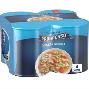 Progresso 传统即食鸡肉面条汤 19oz 4罐 @ Amazon