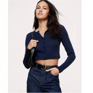 Banana Republic 轻质美利奴羊毛短款开衫