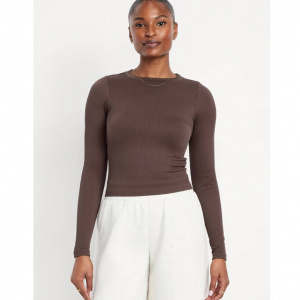 Old Navy Exhale Seamless Fitted Rib T-Shirt
