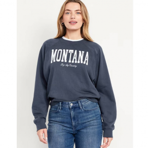 Old Navy SoComfy Oversized Graphic Raglan Sweatshirt