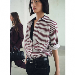 MANGO Pocket striped shirt